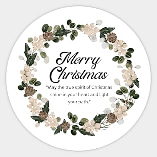 Merry Christmas Round Sticker 21 Sticker
